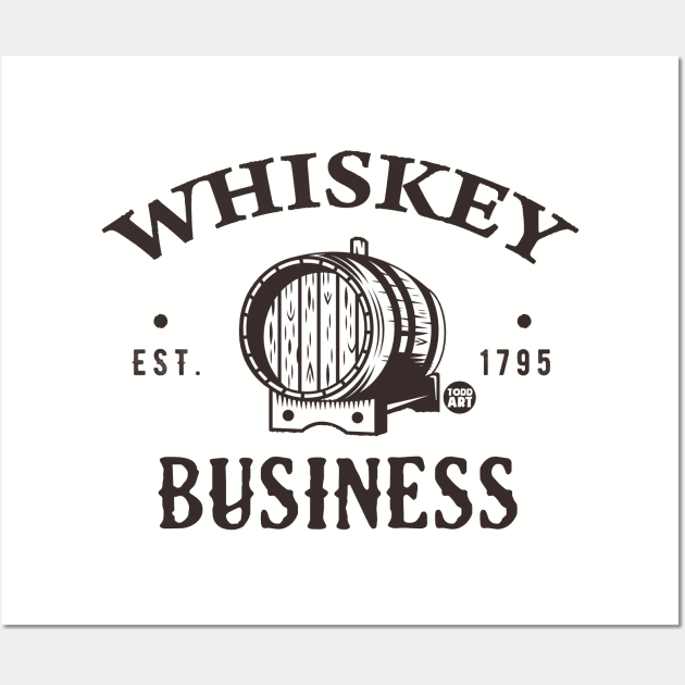 WHISKEY BUSINESS Wall Art by toddgoldmanart